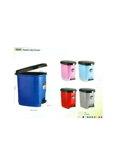 Ark 1380 Pedallı Çöp Kovası 9lt Kırmızı