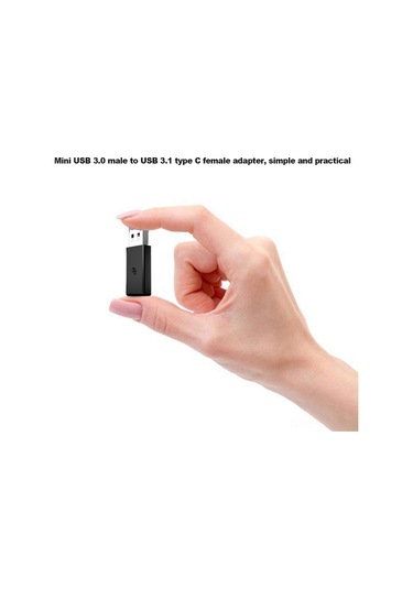 Konesam Ts-tc004 Usb 3.0 Erkekden Type-c Dişiye Adaptörü, Hızlı Veri Transferi Ve Şarj, Abs Malzeme, Siyah, Plug & Play