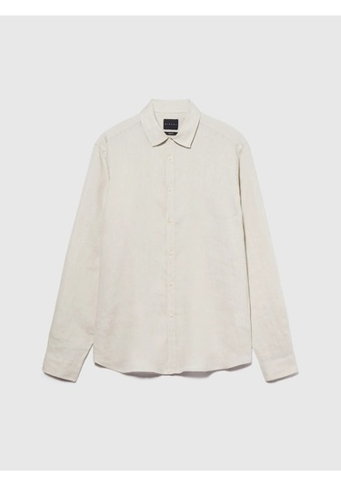 Sisley %100 Keten Regular Fit Gömlek Erkek Bej Gömlek - 325p5bkusq029 Sisley %100 Keten Regular Fit Gömlek Erkek Bej Gömlek - 325p5bkusq029