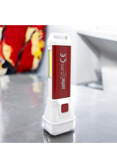 Panther Pt-8872 Usb Şarjlı Solar El Feneri Siyah