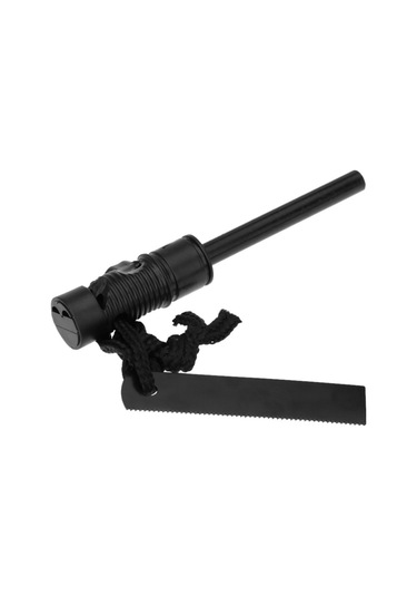 Neevoyu Çok Amaçlı Hayatta Kalma Çakmaklı Çakmaktaşı Seti - Pusula Ve Düdük Dahil Siyah