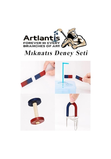 Mıknatıs Seti 10 Parça 1 Paket Deney Malzemesi Okul Projeleri İçin Manyetik U I Araba Halka Mıknatıs Deney Oyun Seti