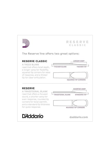 Daddario Reserve Classic Clarinet Reeds 2 - Dct1020 Sib Klarnet K