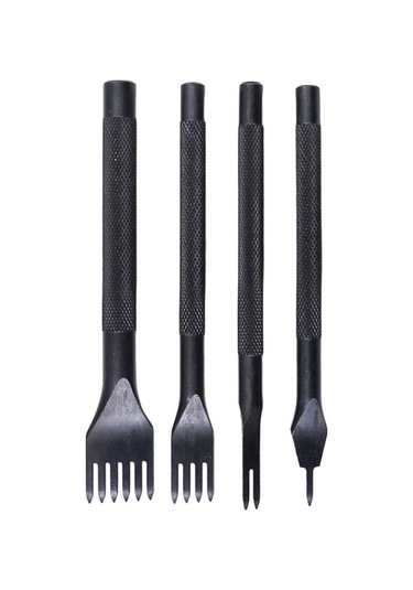 Trendooze Zımbalar Seti Sanatları Punch Prong El Dikiş Deri Delik Aracı Adet 6 4 4 3mm 2 1 Ap