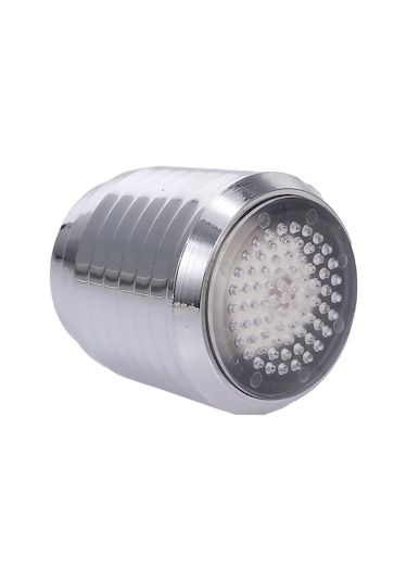 Geeksen Led Su Musluğu Işık Su Akışı Taşınabilir Su Musluğu Otomatik Olarak Çoklu Renkler Değişen Su Musluğu Mutfak Banyo İçin Musluk Gümüş