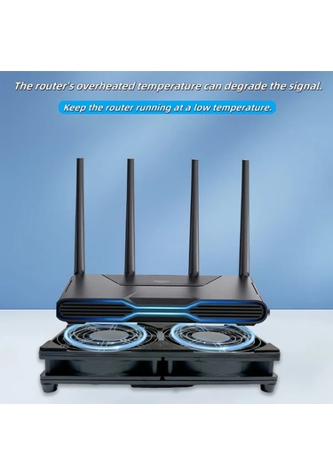 Xuweiwei Siyah Çift Usb Fan Routers Soğutucu Tabanı Sessiz Hızlı Soğutma Set Top Kutular Ağ Anahtarları Uyumlu Plastik Usb Güçlü 36v