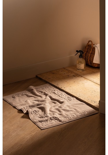 Orlena %100 Pamuk Ayak Havlusu - Vizon - 50x70 Cm Toprak