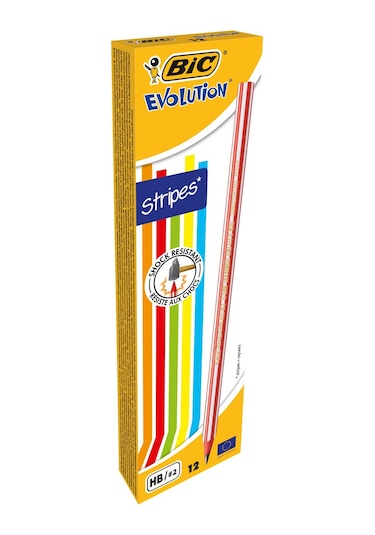 Bic Evolution Stripes Kurşun Kalem 12'li Kutu