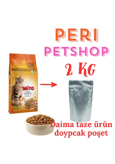 Mito Tavuklu 2 Kg Yetişkin Kedi Maması - Açık Paket