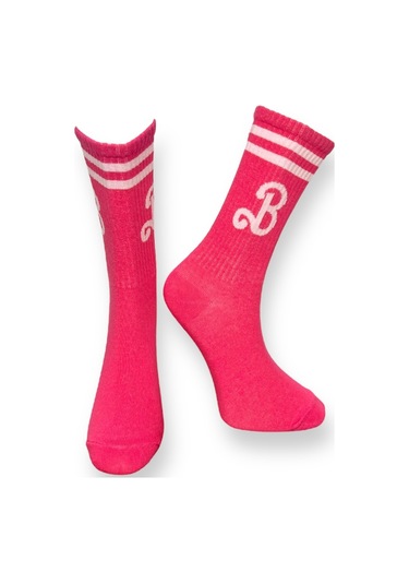 2'li Unısex Sevgililer Günü Özel Tasarım Pembe Ve Kırmızı Kalp Tasarımlı Esnek Nem Alabilen Pamuklu Spor Soket Çoraplar Çok Renkli