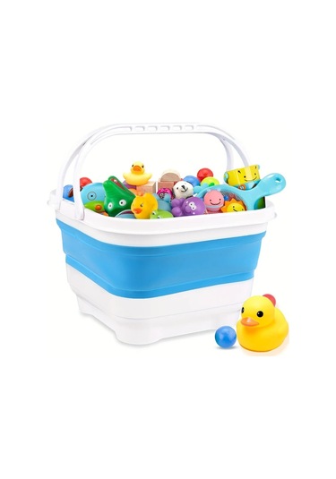 Dream011 Siyah Katlanabilir Hızlı Kuruyan Banyo Oyuncak Saklama Organizatörü Çıkarılabilir Tabanlı Dayanıklı Plastik Çok Bölmeli Duş Sepeti Siyah