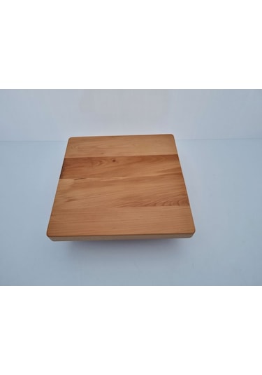 Bintaşmobilya Kayın Kütük Cafe Masa Üstü Tablası 60X60.Cm