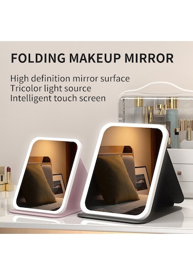 Geeroyoo Usb Şarjlı Led Makyaj Aynası - Üç Renk Işık, Dokunmatik Parlaklık, Çekirdekli Tasarım, Taşınabilir Ve Katlanabilir, Masaüstü/seyahat Kullanıma Uygun Siyah Büyük Boy Siyah Büyük Şarjlı Üç Renkli Işık Hd Ayna Dokunmatik Aydınlatma - Doğal Işık Geeroyoo Usb Şarjlı Led Makyaj Aynası - Üç Renk Işık, Dokunmatik Parlaklık, Çekirdekli Tasarım, Taşınabilir Ve Katlanabilir, Masaüstü/seyahat Kullanıma Uygun Siyah Büyük Boy Siyah Büyük Şarjlı Üç Renkli Işık Hd Ayna Dokunmatik Aydınlatma - Doğal Işık