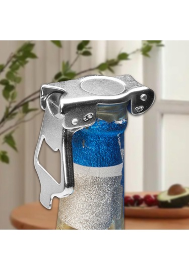 Suntek Katlanır Şişe Açacağı Yüksek Sertlik Su Şişesi Gümüş