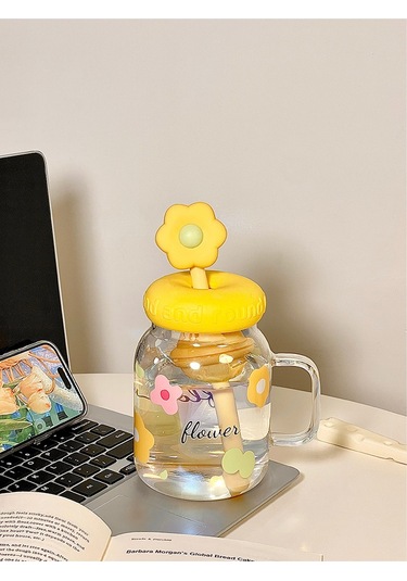 Aurora Filtre Pipetliçay Yapmak İçin Su Bardağı, Yüksek Kaliteli, Büyük Kapasiteli, Yüksek Sıcaklağa Dayanıklım Bardak Sarı