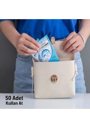 Buffer 50 Adet Kullan At Pratik Kullanımlı Hijyenik Klozet Kapağı Poşeti Siyah