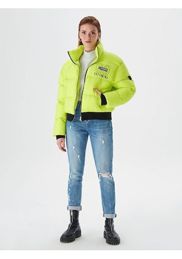 Ltb Bobaba Kadın Mont-5387 Fosfor Yeşil