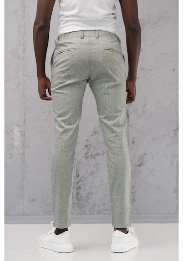Notra Beli Lastikli Ve İplikli Slimfit Pamuklu Jogger Pantolon Yeşil