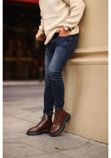 Serhat Özköroğlu - Kahve Deri Bot Kahve Kahve Kahverengi