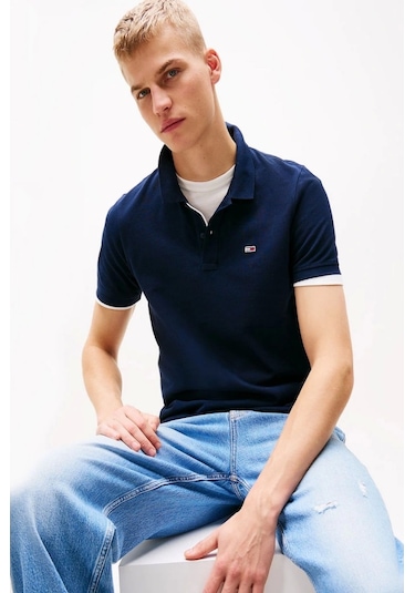 Tommy Hilfiger Tjm Slım Placket Polo Ext Lacivert