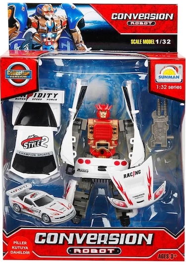 1:32 Sesli Ve Işıklı Dönüşebilen Robot