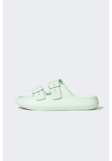 Defacto Kız Çocuk Yüksek Taban Çift Bantlı Eva Terlik B8475A824SMGN158 Yeşil