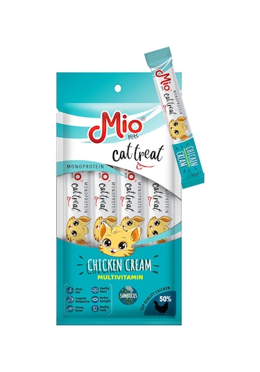 Mio Kedi Ödül Krema - Multivitamin Tavuklu 4'lü Paket