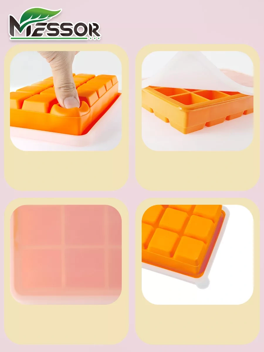Messor 2 Adet Silikon Buz Kalıbı Seti 252940218 Turuncu