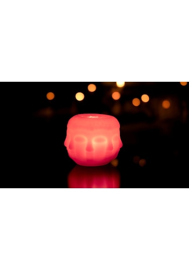 Fener Mum Buddah Kırmızı Kavun Kokulu Dekoratif Mum