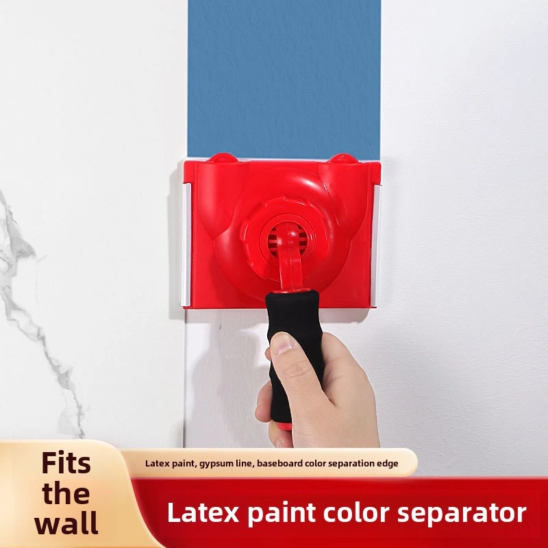 Youtek El Tipi Ev Dekorasyonu Boya Kenar Düzeltici - Üçlü Set Floklu Sponge Fırça İle Köşe Ve Kenar Tamiri Aracı