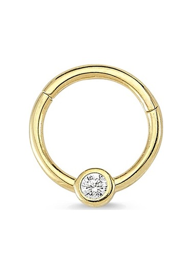 Altın Tektaşlı Halka Tragus Piercing As26Pc Altınsepeti Sarı