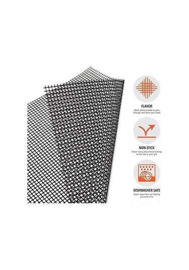Padalink Siyah Cam Fiber Barbekü Ağı - Anti Yapışkan, Yeniden Kullanılabilir, Kesilebilir, Yüksek Sıcaklık Dayanıklı, Pratik Izgara Aracı Çok Renkli