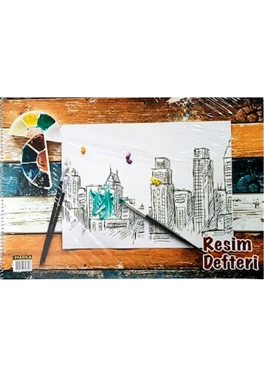 Resim Defteri Spiralli 25x35cm 15 Yaprak Karışık - 4 Adet