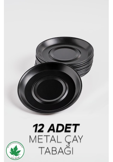 Lin Metal 12 li Metal Çay Tabağı
