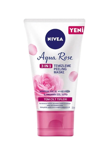 Nivea Aqua Rose 3'ü 1 Arada Temizleme Peeling Maske 150 ML
