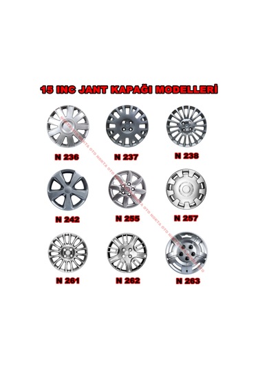 Rıms Toyota Yaris Uyumlu 15 Inc Jant Kapağı Takımı Logolu