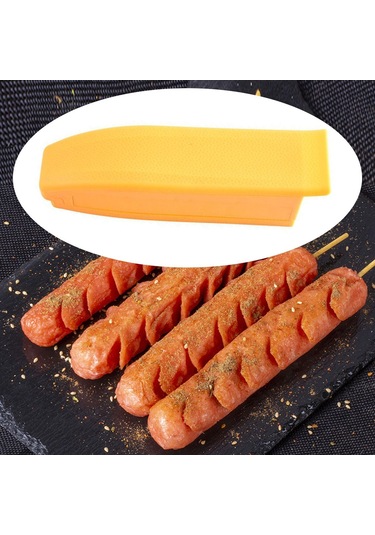 Suntek Hot Dog Dilimleme Aracı Mutfak Aletleri Izgara Kamp Için Sarı