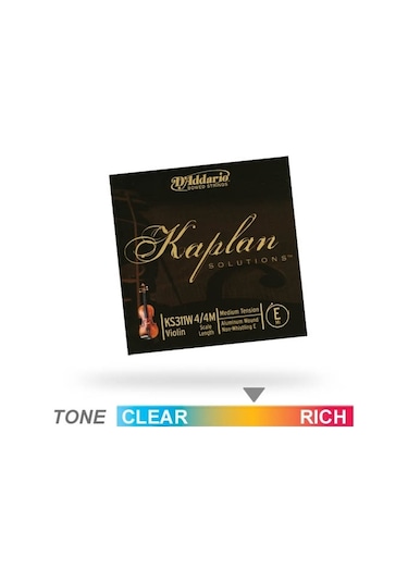 Daddario Kaplan Solutions Violin E String Ks311W - E (Mi) Tek Tel