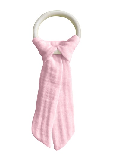 Pamuk Muslin Bebek Diş Kaşıyıcı Yıkanabilir Ahşap Desenli Pmb Pembe