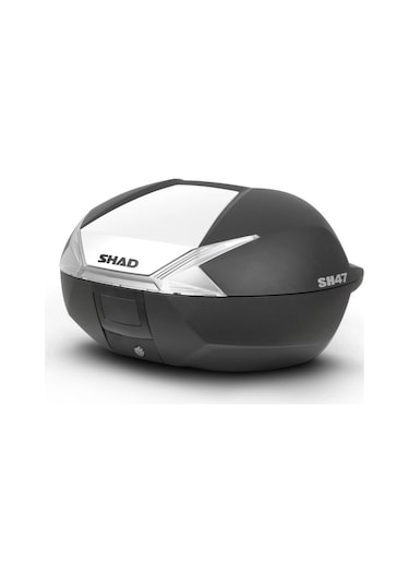 Motosiklet Kurye Arka Top Case Çanta Beyaz Kapak Kilitli Shad Motor Çantası Bagaj Hacim 47 Lt Renkli