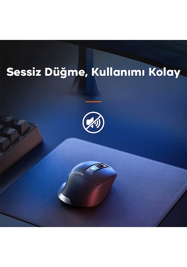 İnphic M9 Kablosuz Fare, Ergonomik Şarj Edilebilir Sessiz Kullanım 2.4g 500 Mah Usb Mouse M9