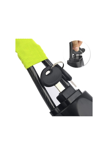 Springsun Evrensel Direksiyon Kilidi - Suv, Kamyonet Ve Golf Arabaları İçin 3 Anahtarlı Çelik Çalıntı Önleyici Kilit Sarı