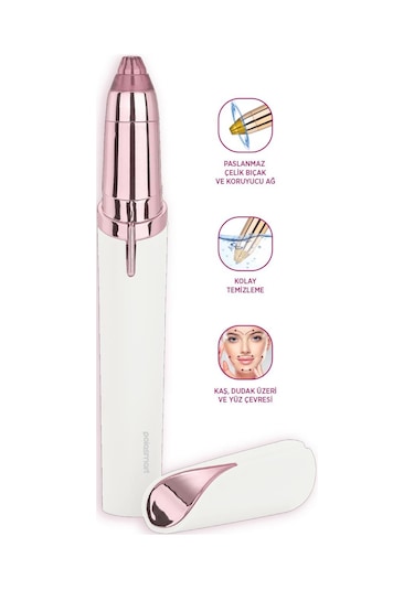 Polosmart Pbs819 Pilli Led Aydınlatmalı Kaş Düzeltme Cihazı Pembe Diğer