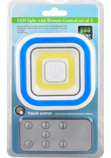 Pm-6937 Cob Ledli Pilli Uzaktan Kumandalı Tekli Lamba