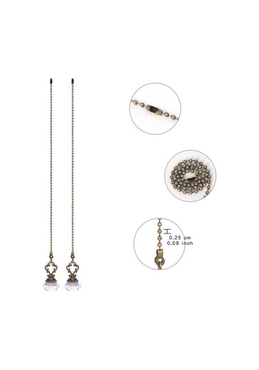 Szypzstore 8 Adet Yapay Kristal Tavan Vantilatörü Çekme Zincirleri Zincir Uzatma Konnektörü İle Işık Masa Lambası Için 2fpwjx Yeşil