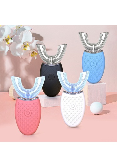 Dianziye Pink U-shaped Electric Toothbrush With 3 Modes - Ipx7 Waterproof, Usb Rechargeable, 5000-15000hz Titreşimli For Deep Cleaning Çok Renkli