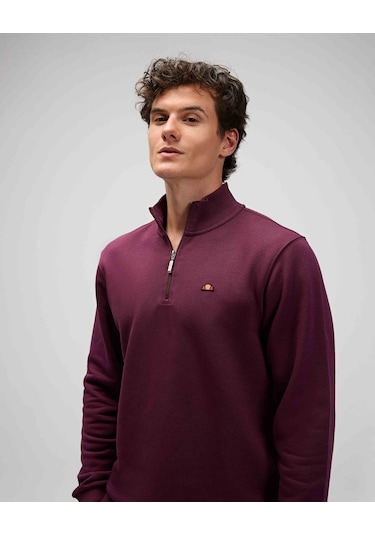 Ellesse Yarım Fermuarlı Bordo Erkek Sweatshirt Em580 Bordo Ellesse Yarım Fermuarlı Bordo Erkek Sweatshirt Em580 Bordo