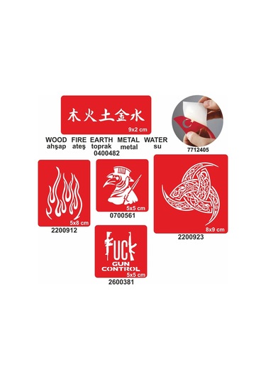 Herşey Konrol Altında 5 Li Set Geçici Dövme Kına Şablonu