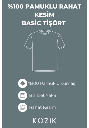 Erkek Standart-fit Bisiklet Yaka %100 Pamuk 4'lü Basic Tişört Paketi Kzk-101 Çok Renkli