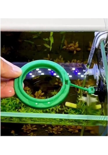 Liya Akvaryum Balık Yemleme Halkası 7.5 CM Mavi